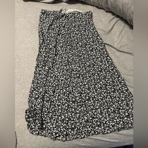 Black and White floral skirt